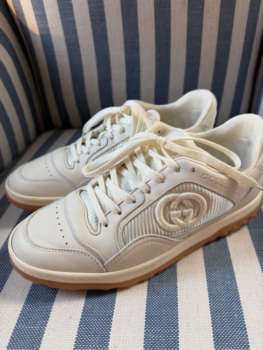 Gucci MAC80 Off White Gum GG Embroidered Sneakers